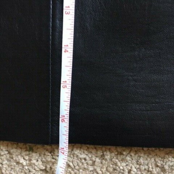 Women’s Black Leather Mini Skirt with studs by The SEI Size Fr 36 Us S/4 NWT - Picture 9 of 12